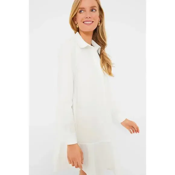 TUCKERNUCK White Cotton Poplin Callahan Shirt Dress NWT Size Large - Picture 3 of 12